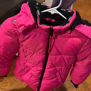 Justice Pink Puffer Jacket Quilted Winter Coat